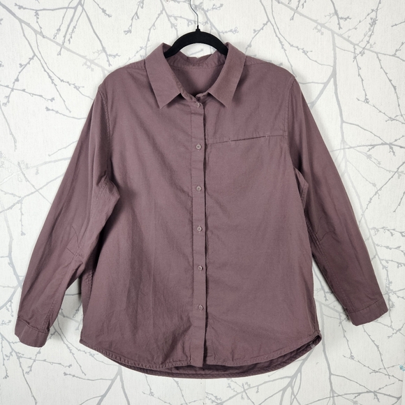 Lululemon Antique Bark Cotton Flannel Full Day Ahead Shirt - Picture 2 of 6